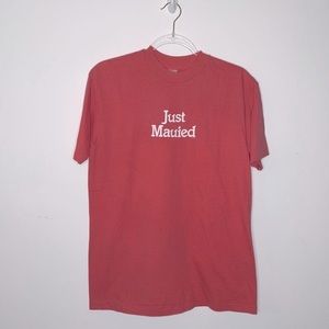 Vintage 1984 Hanes Beefy Single Stitch T-Shirt "Just Mauied" Size Large